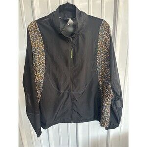 Nike Women's Icon Clash Sheer-Sleeve Packable Running Jacket NWT Size XL